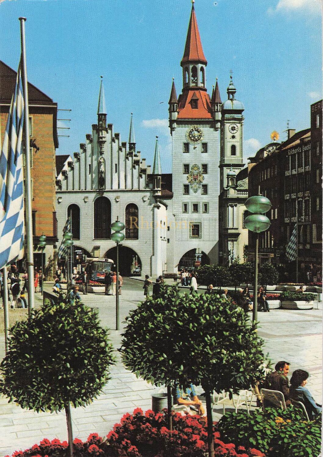 Munich, Germany - Marienplatz With Old Townhall 1470 - Photo  View Postcard