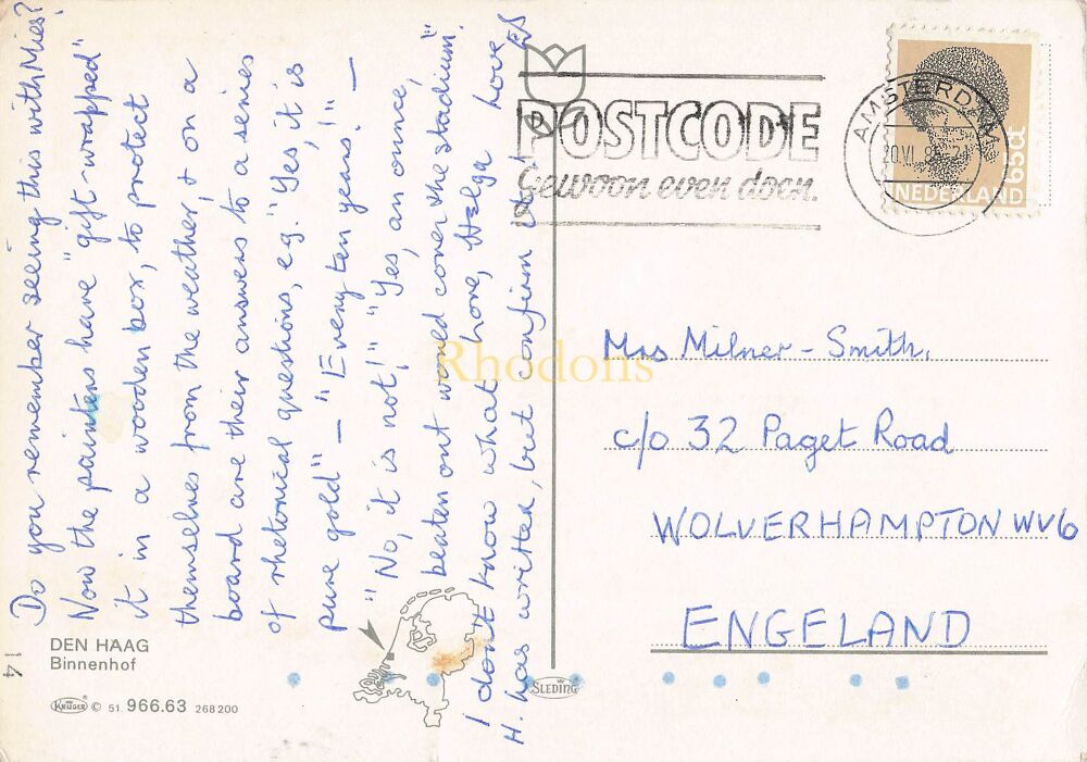 The Hague / Den Haag, Binnenhof, Holland - Photo View Postcard