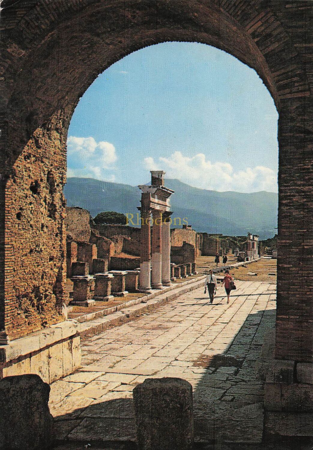 Pompei, Italy - The Forum Seen From Nerones Arch - Photo Postcard