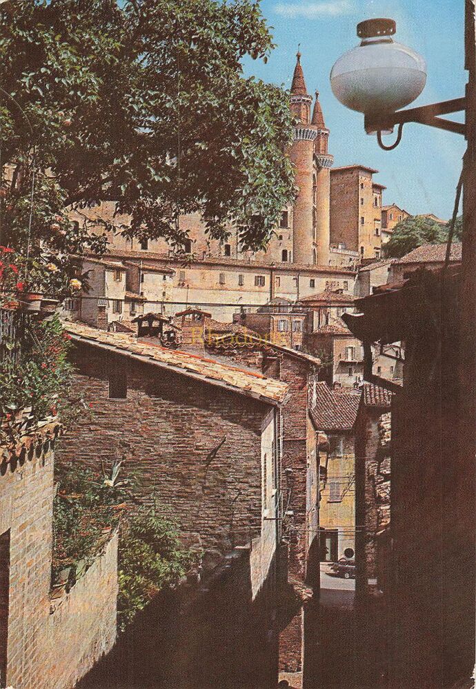 Urbino, Italy - The Torricini Seen From S Giovanni - Photo Postcard