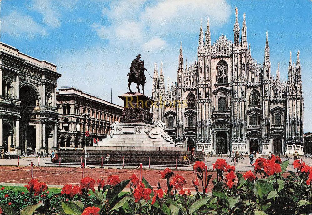 Milan, Italy - Cathedral Square Photo Postcard