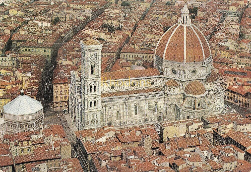 Florence / Firenze, Italy - Aerial View Postcard