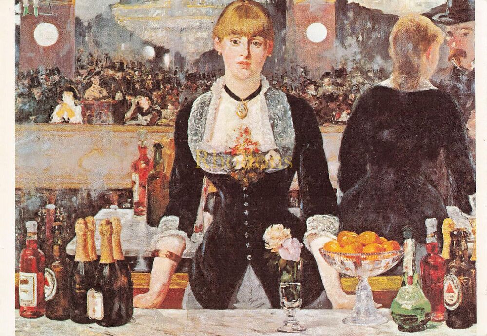 A Bar At The Foliies Bergere - Edouard Manet - Medici Society Art Postcard (PC 656)