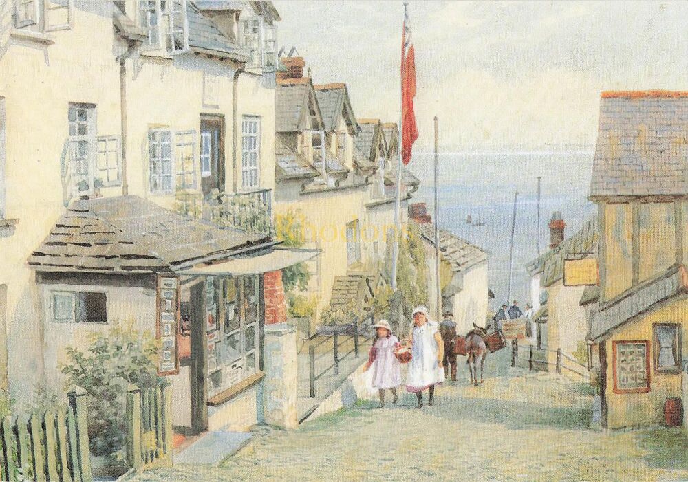 The Post Office, Clovelly - A R Quinton - Medici Society Art Postcard (PC 2094)