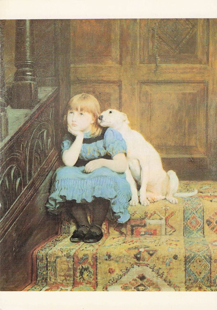 Sympathy - Briton Riviere, 1877 - Medici Society Art Postcard (PC 1768)