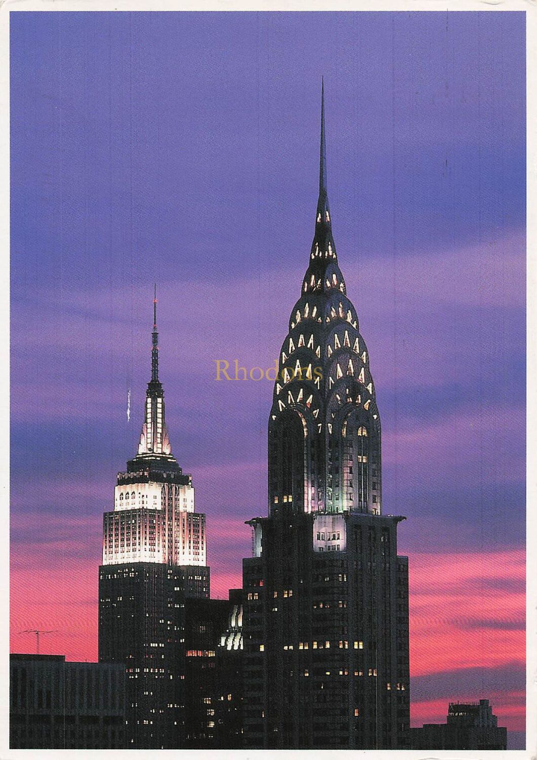 The Chrysler Building and Empire State Building New York USA Photo Postcard