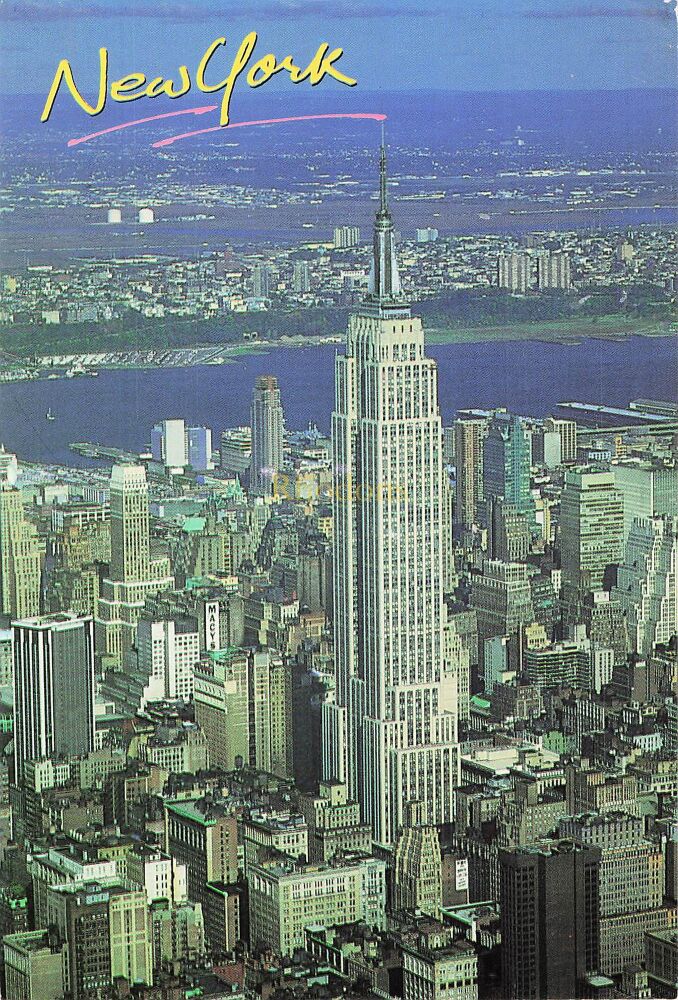 The Empire State Building  and Manhattan, New York USA Photo Postcard