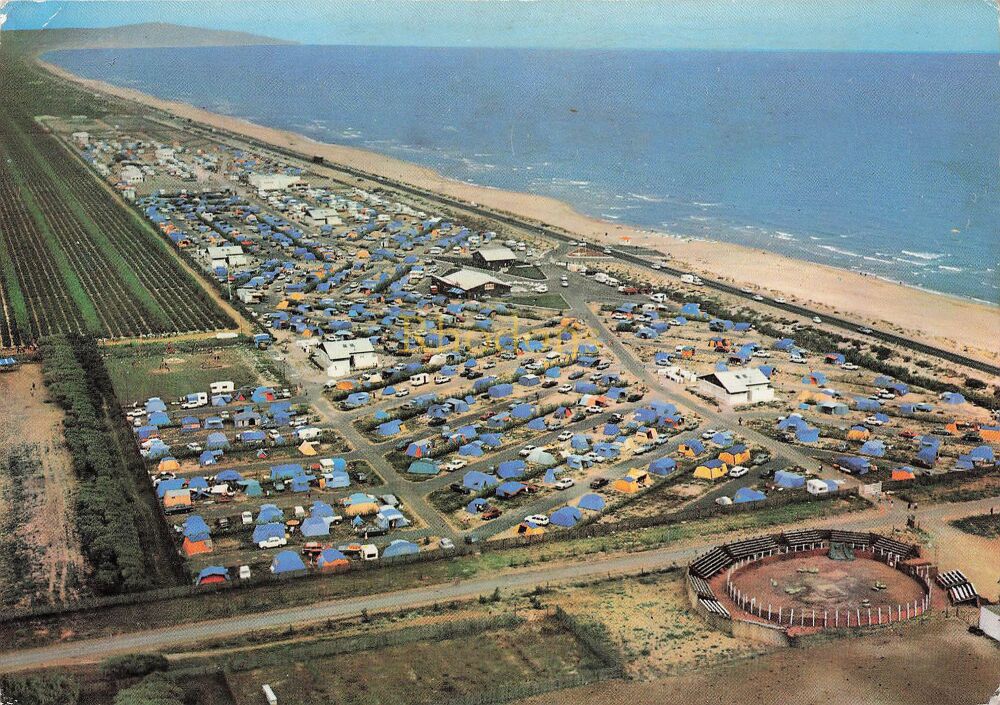 Cote Mediterraneenne, France - Camping  'Le Castellas' - 1980s Photo Postcard