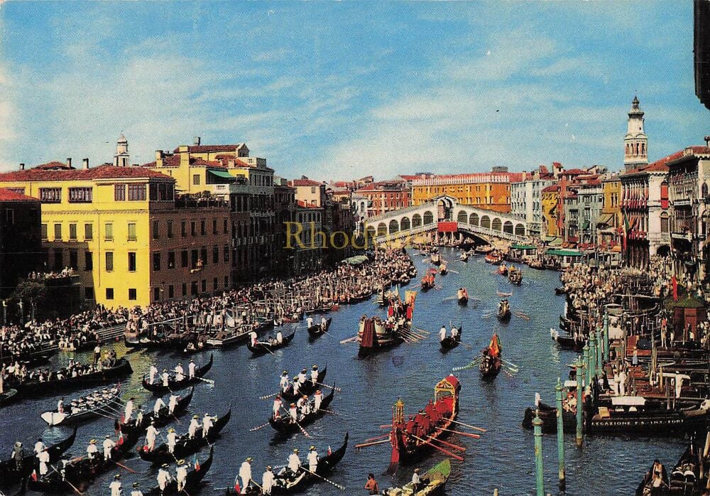 Venice, Italy - Grand Canal Regatta - Photo Postcard