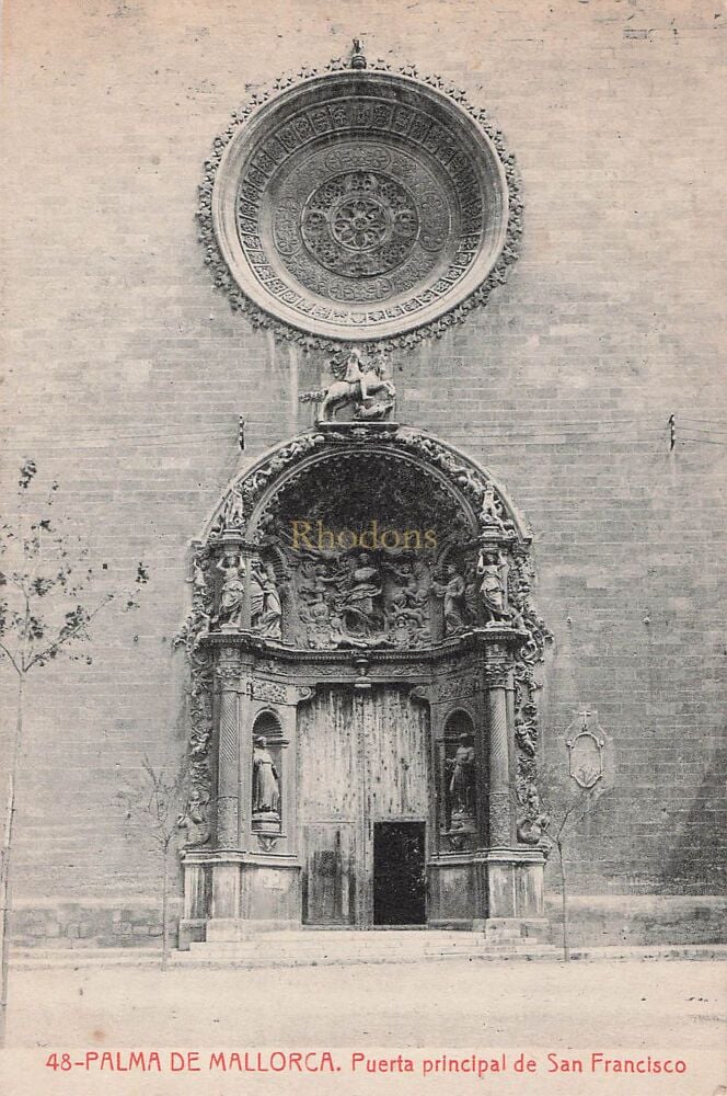 Palma de Mallorca, Spain-Puerta Principal de San Francisco-Early Postcard