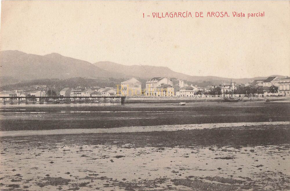 Villagarcia De Arosa, Spain-Vista Parcial-Early 1900s Postcard