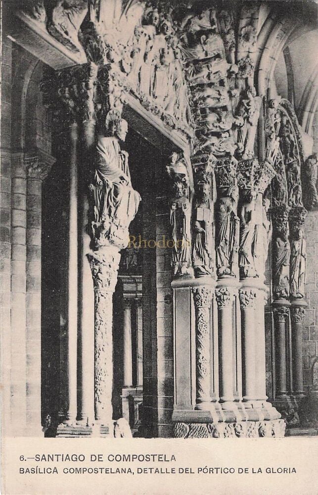 Santiago De Compostela, Spain-Basilica Compostelana, Portico de la Gloria -Early 1900s Postcard