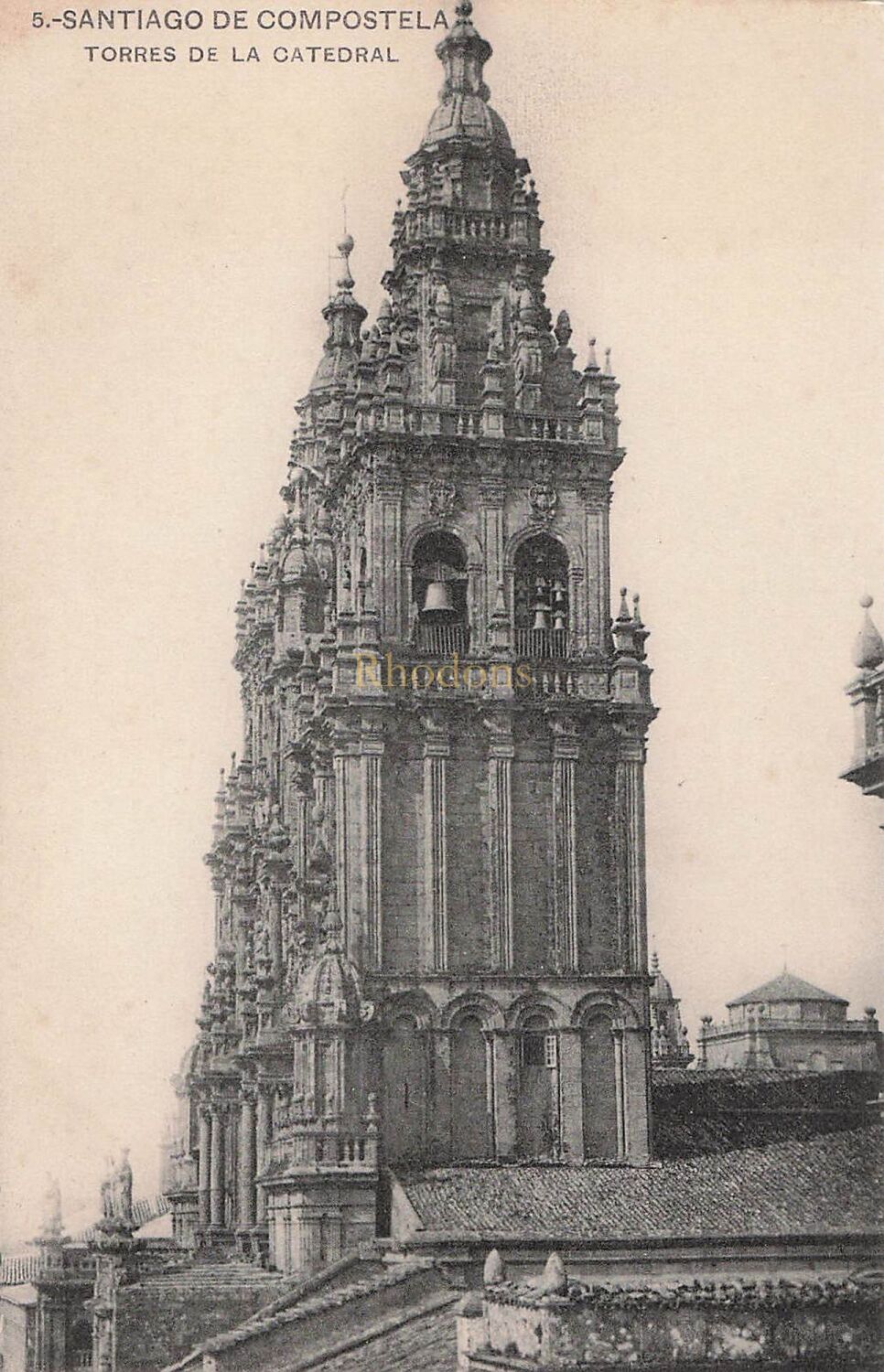 Santiago De Compostela, Torres De La Catedral-Early 1900s Postcard