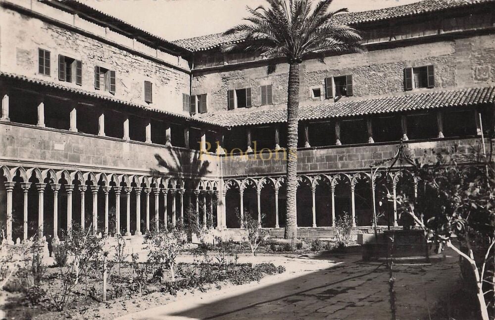 Mallorca Palma, Spain-Claustro de San Francisco-Real Photo Postcard