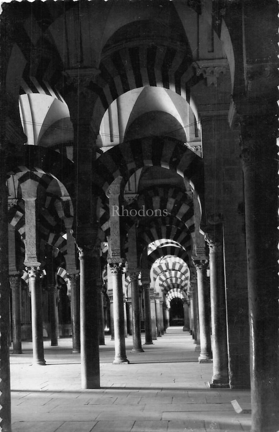 Cordoba, Spain-La Mezquita Interior View-Real Photo Postcard