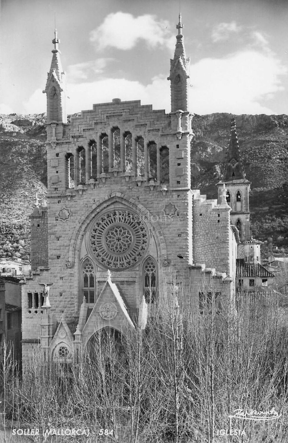 Soller Mallorca, Spain-Iglesia Church of Saint Bartholomew-Real Photo