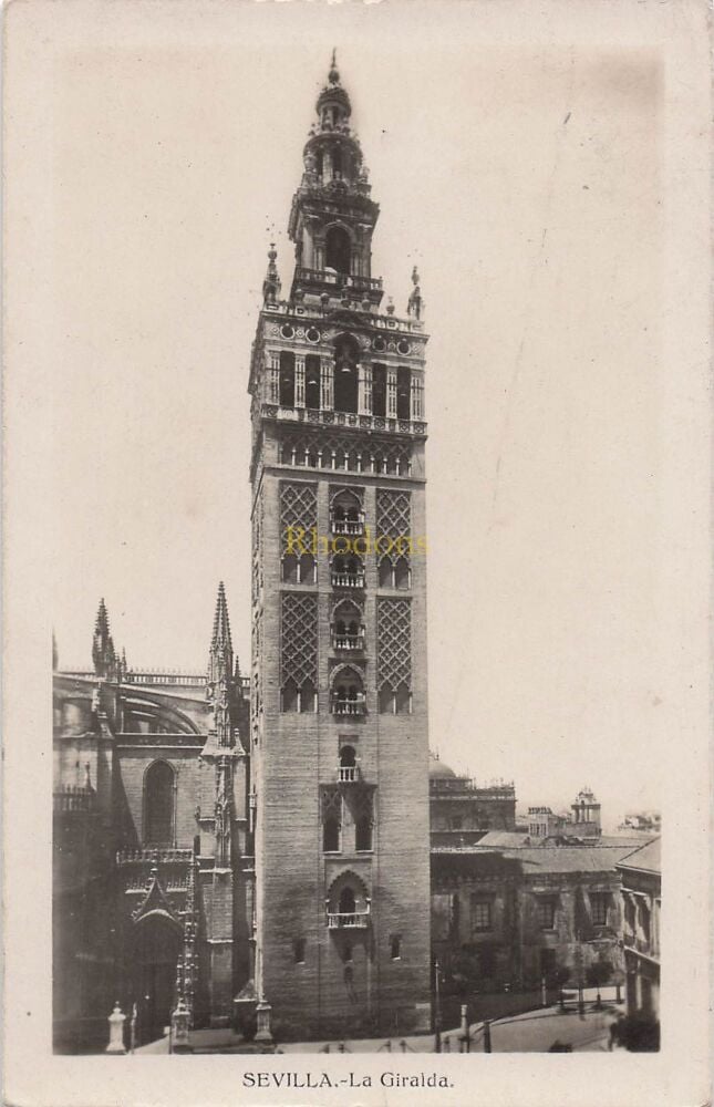 Sevilla / Seville, Spain-La Giralda-1930s Real Photo Postcard