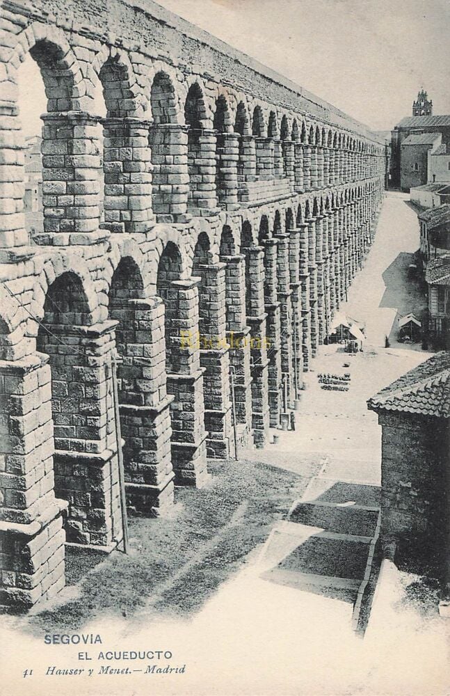 Segovia, Spain-El Acueducto-Early 1900s Photo Postcard