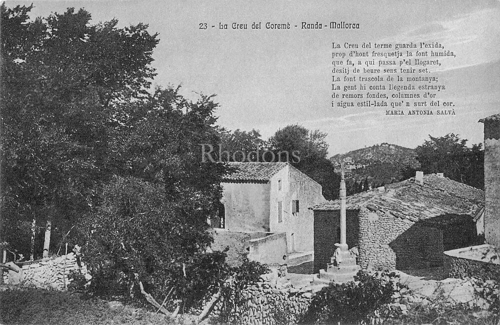 Randa Mallorca, Spain-La Creu del Coreme-Early 1900s Postcard