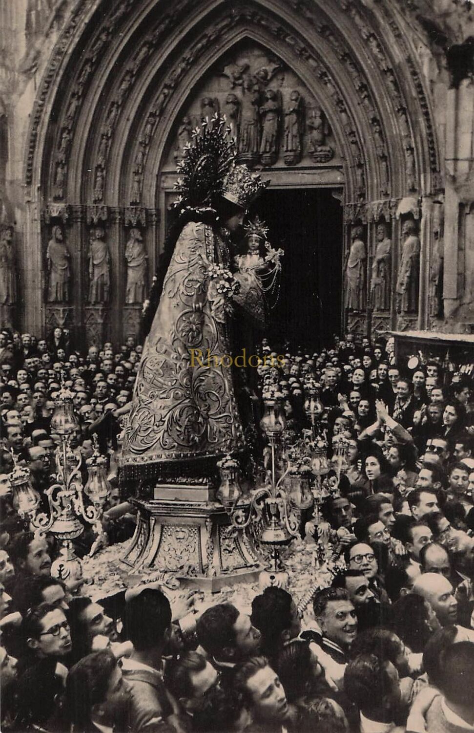 Valencia, Spain-Transfer of the Saint Virgin to the Cathedral-Photo Postcar