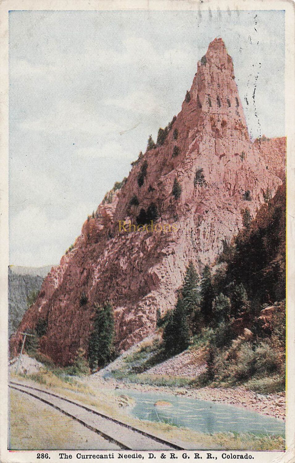 The Currecanti Needle, Colorado-Early1900s Denver & Rio Grande Railroad PC