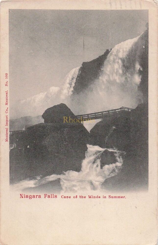 Niagara Falls, Cave of the Winds in Summer-Early 1900s Co Postcard | Miss Ida MILLER, Norwich 1904