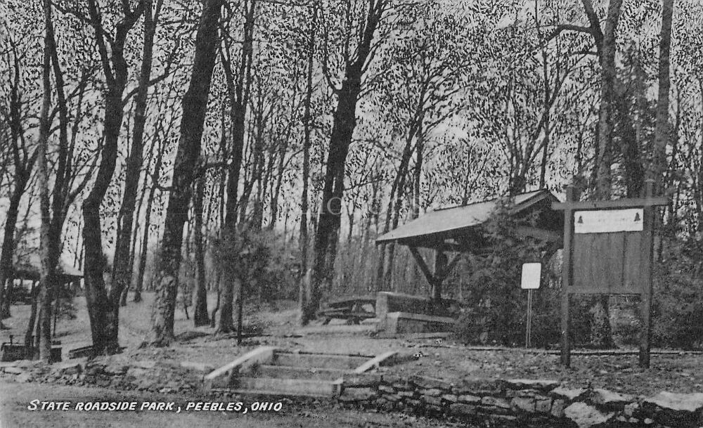 Peebles, Ohio, USA-State Roadside Park-Mid 1900s Postcard