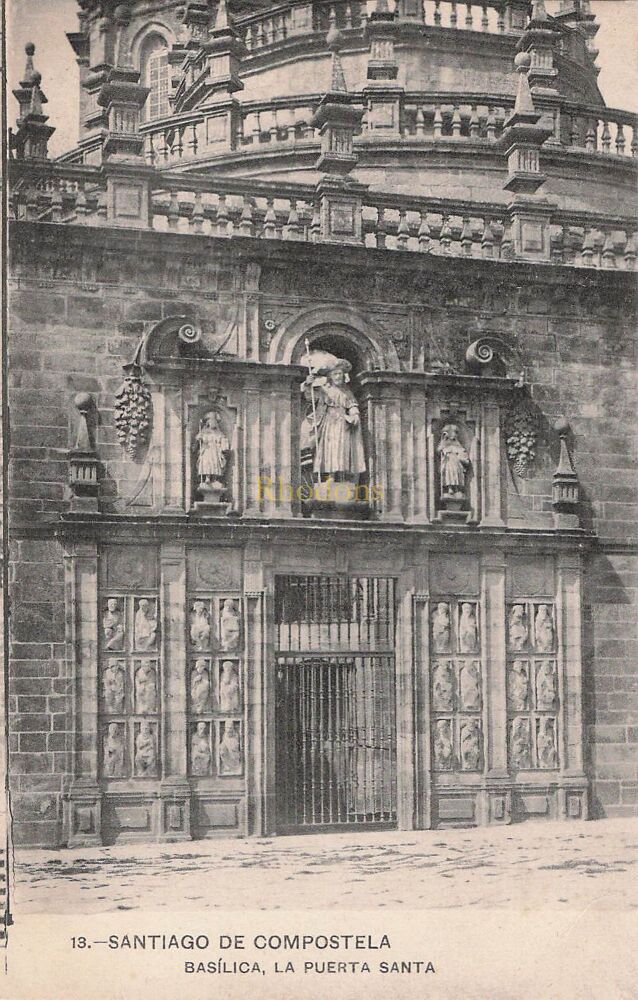 Santiago De Compostela, Spain-Basilica, La Puerta Santa-Early 1900s Postcard