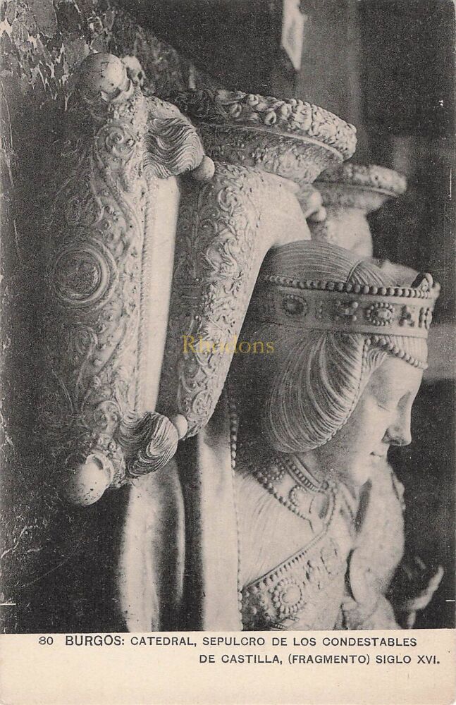 Burgos, Spain-Cathedral-Sepulcro de Los Condestables de Castilla (#80)-Early 1900s Postcard