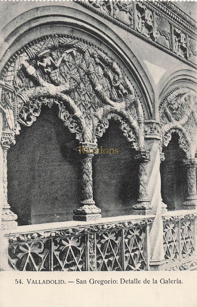 Valladolid, Spain-San Gregorio, Detailed View of the Gallery-Early 1900s Postcard