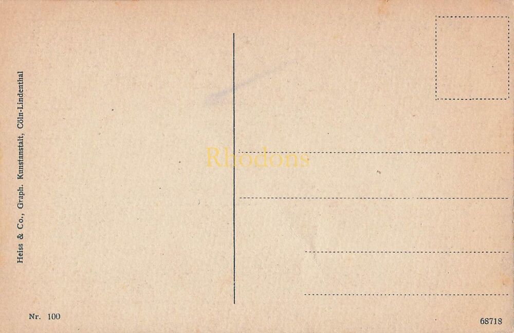 Koln, Cologne am Rhine, Germany-Cathedral, Bridge, River Boats etc-Early 1900s Colour Postcard