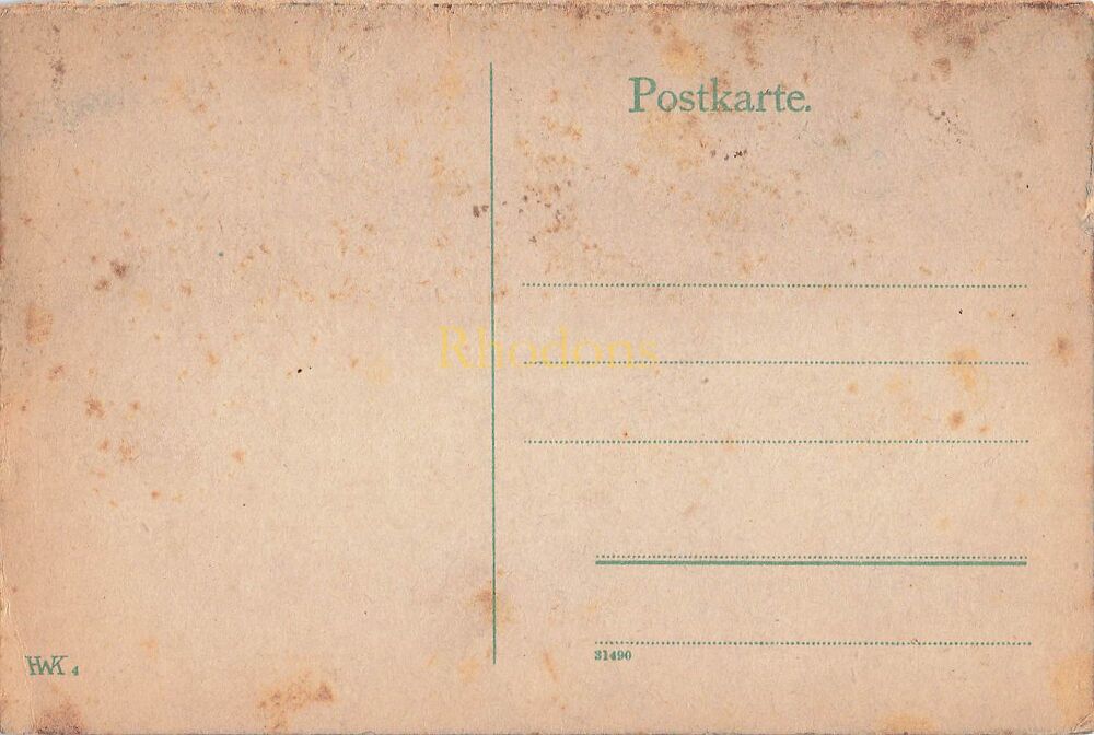 Koln, Cologne am Rhine, Germany-Cathedral, River Boats Panorama-Early 1900s Postcard