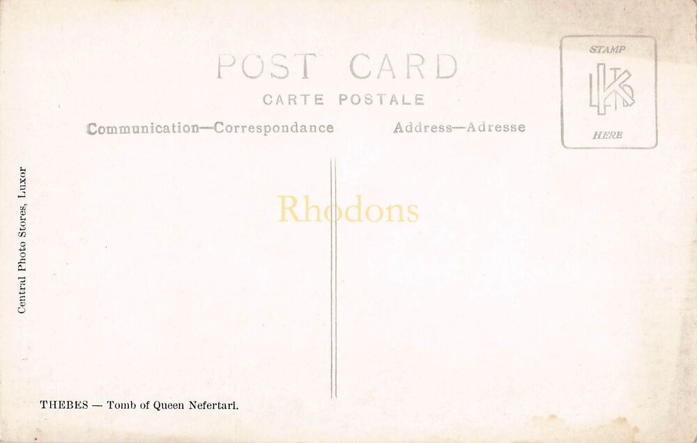 Thebes, Egypt-Tomb of Queen Nefertari-Early 1900s Real Photo Postcard