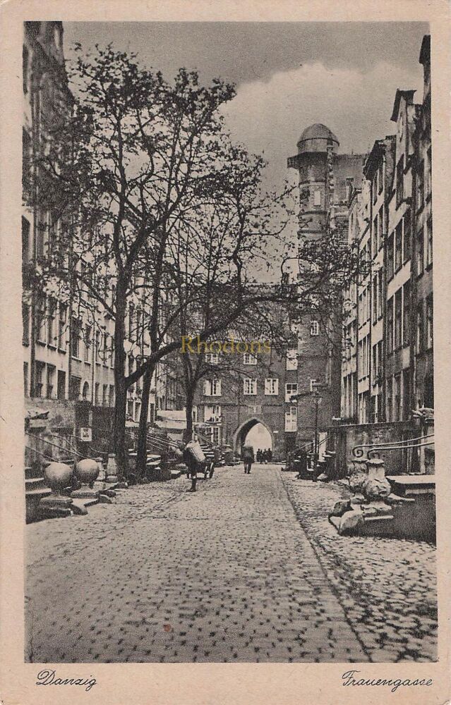 Danzig, Germany-Frauen Strasse-1930s Postcard