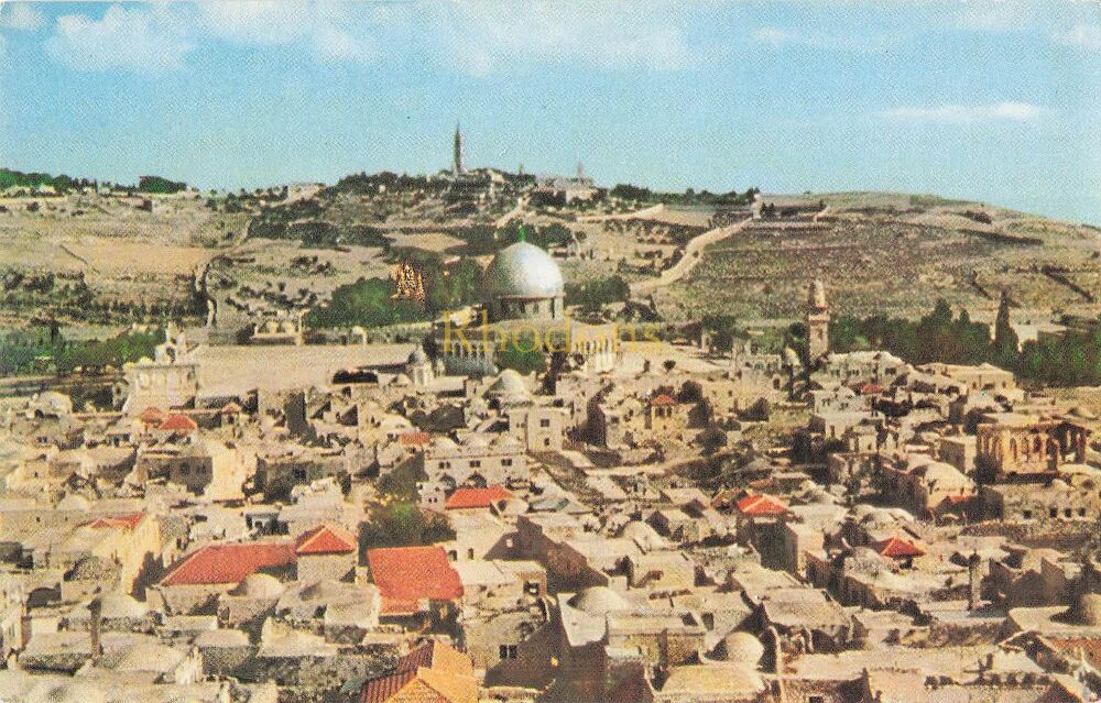 Old Jerusalem With Mount of Olives-Palphot Colour Photo View Postcard