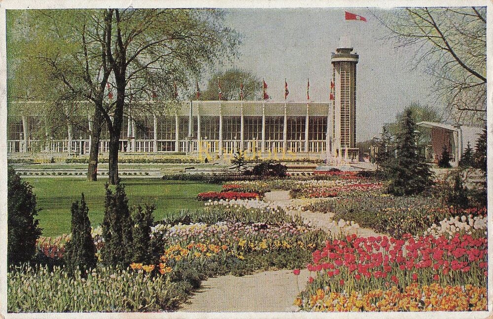 Reichsgartenschau, Essen, Germany 1938-Der Grosse Blumenhof Mit Radioturm-Colour Postcard