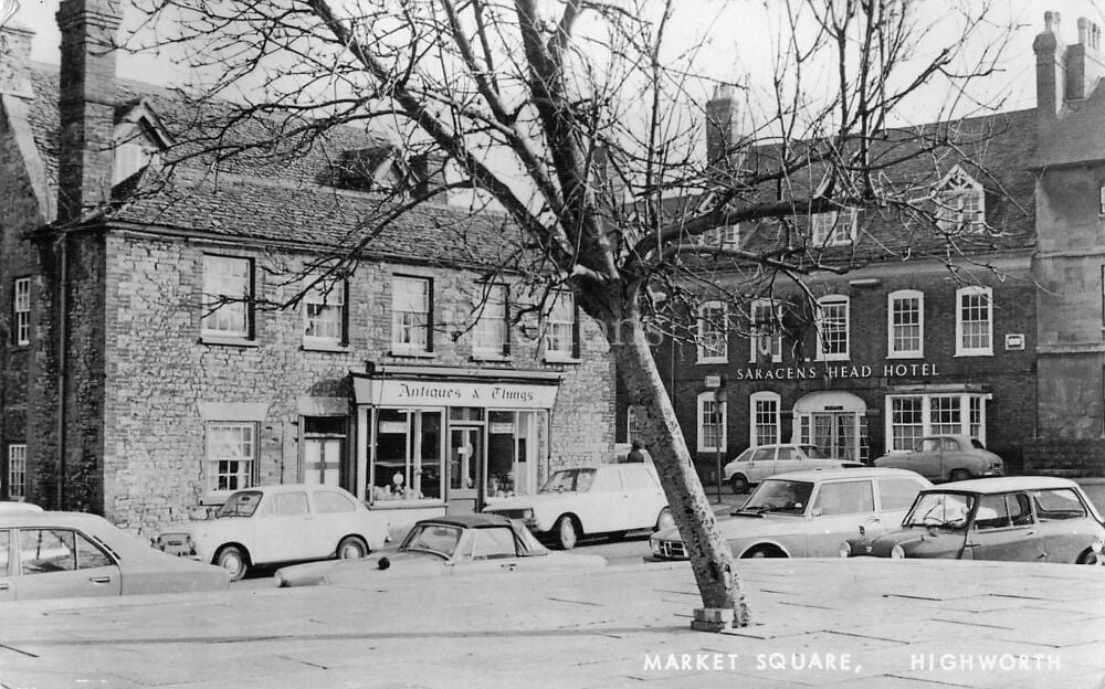 Market Square, Highworth, Wiltshire-Circa 1970s Real Photo Postcard