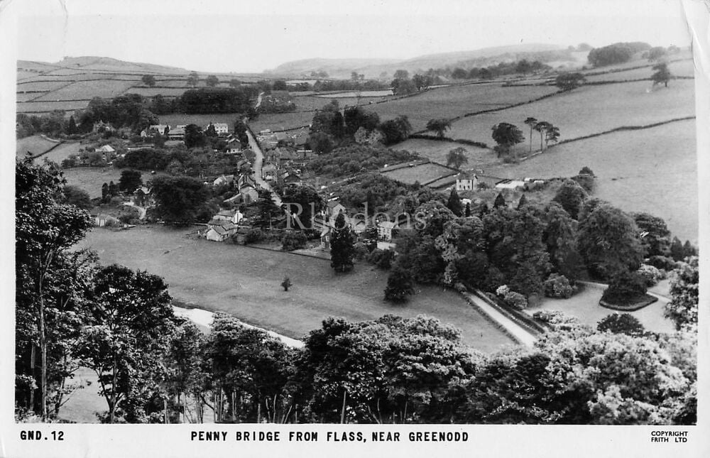 Penny Bridge From Flass Near Greenodd, Cumbria-Circa 1960s Real Photo View Postcard