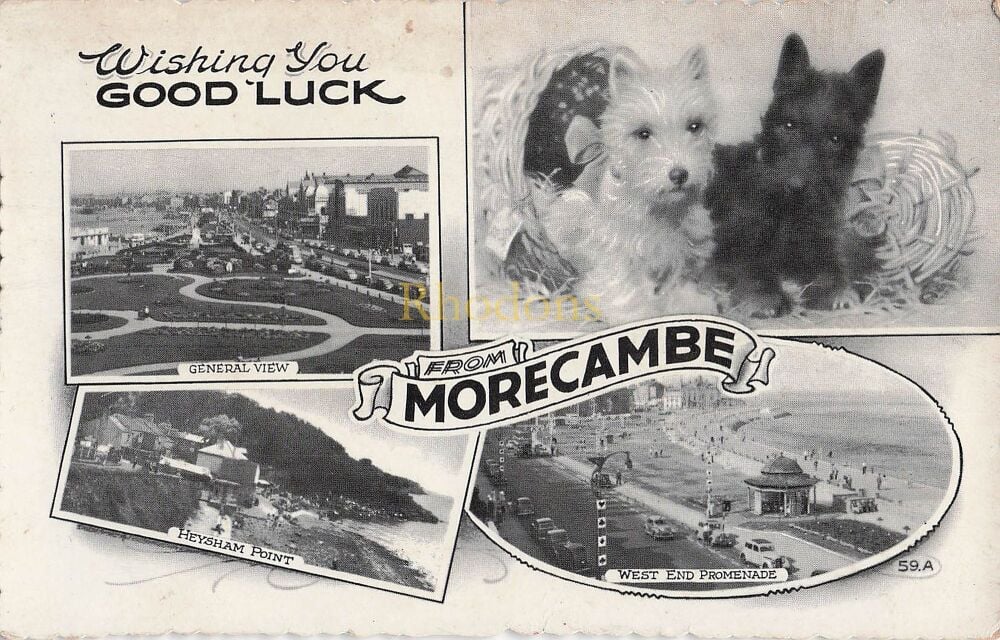 Good Luck From Morecombe-1960s Multiview Postcard