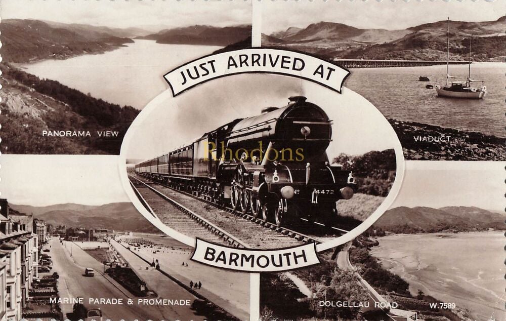 Barmouth Merioneth, Wales-1960s Multiview Photo Postcard