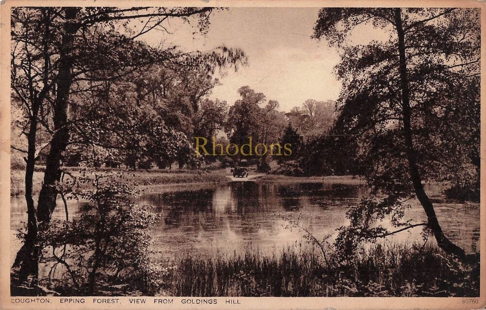 Loughton, Epping Forest View From Goldings Hill-1940s Photochrom Postcard