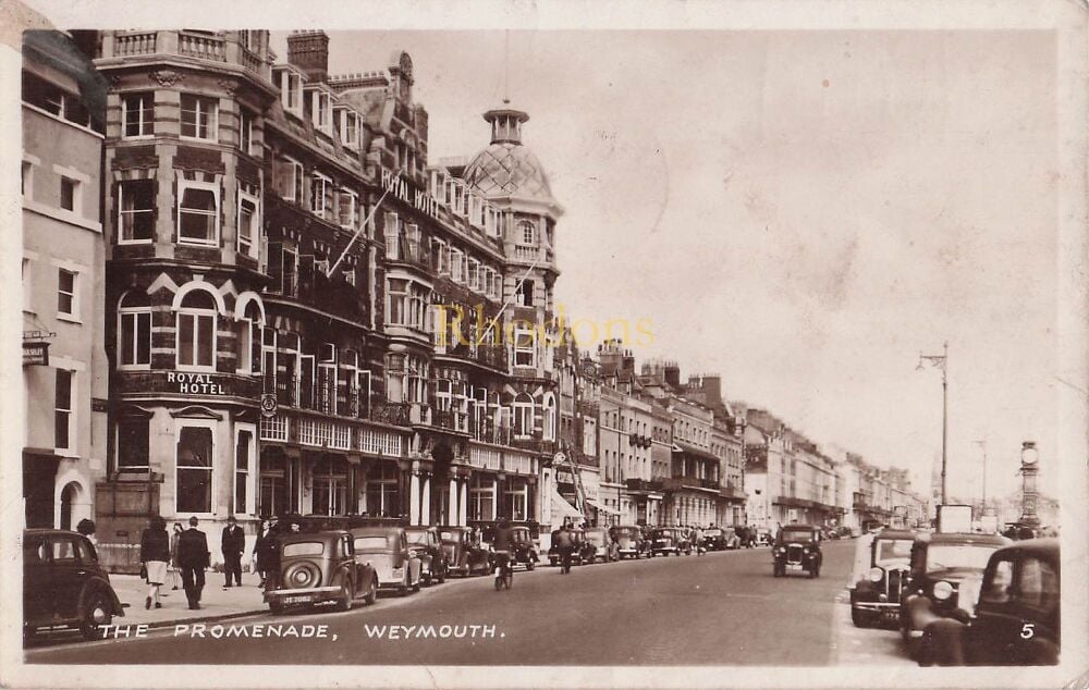 The Promenade, Weymouth, Dorset-1950s Real Photo Postcard