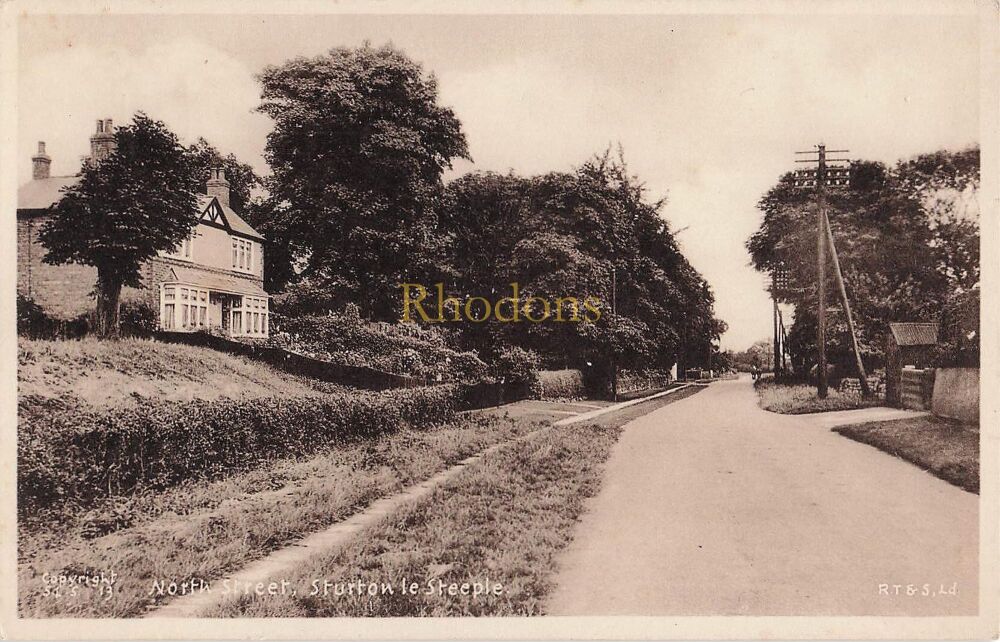 Sturton le Steeple, North Street, Nottinghamshire-Early 1900s Tucks Photo Postcard