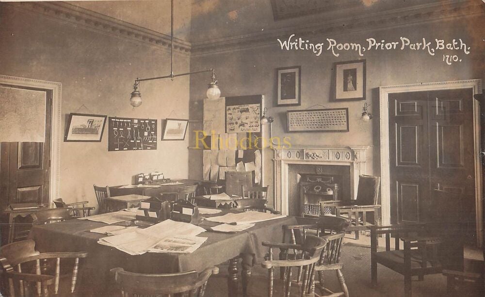 Prior Park, Bath, Somerset-The Writing Room-Early 1900s Real Photo Postcard