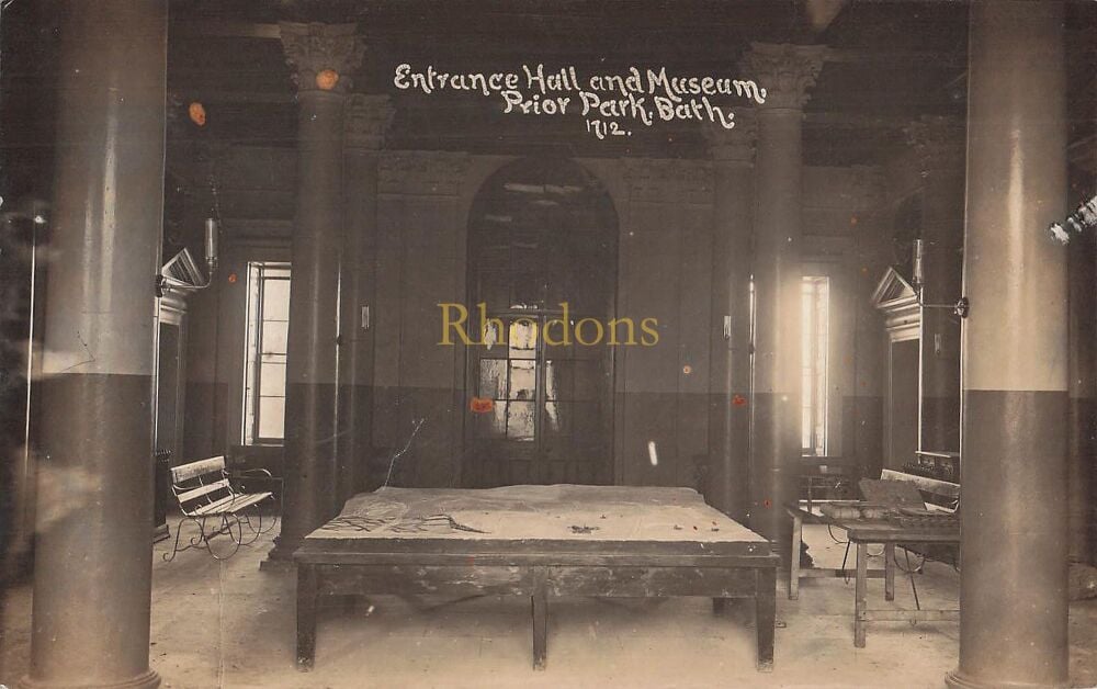 Prior Park, Bath, Somerset-The Entrance Hall and Museum-Early 1900s Real Photo Postcard