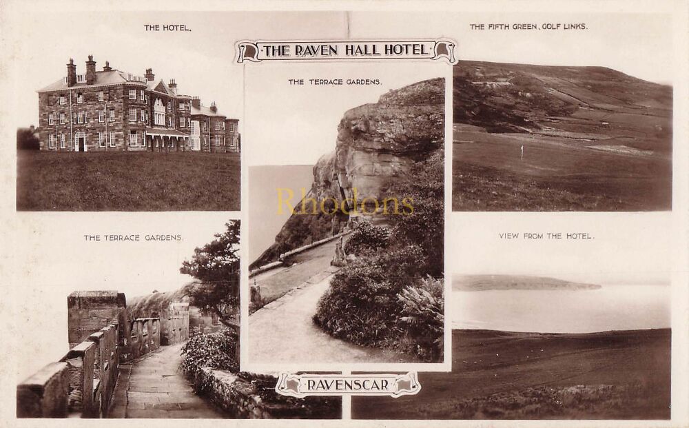 The Raven Hall Hotel, Ravenscar, North York Moors-Multiview Real Photo Postcard