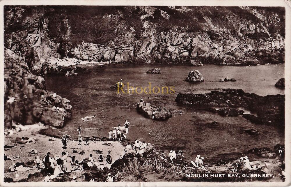 Guernsey, Channel IslandsI-Moulin Huet Bay-1950s Postcard