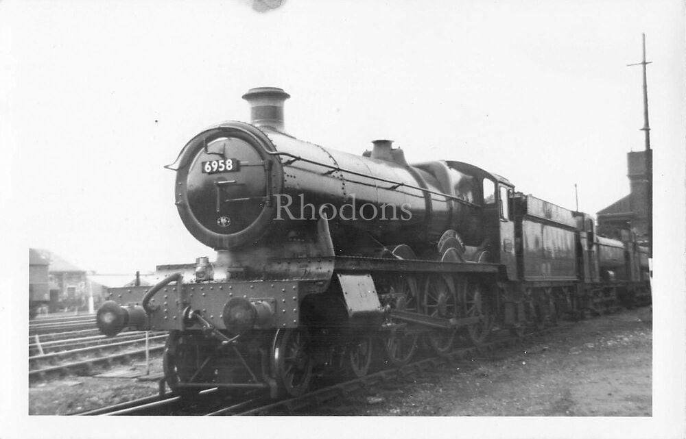 Great Western Railway Steam Locomotive 6958 - Real Photo Card