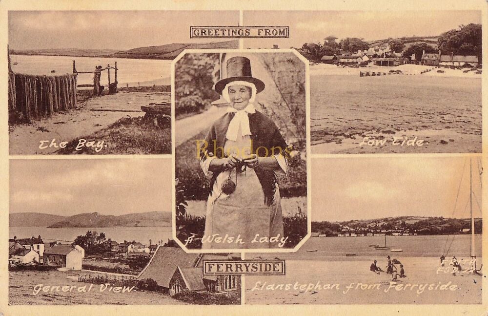 Wales-Greetings From Ferryside, Carmanthenshire-Friths Multiview Postcard