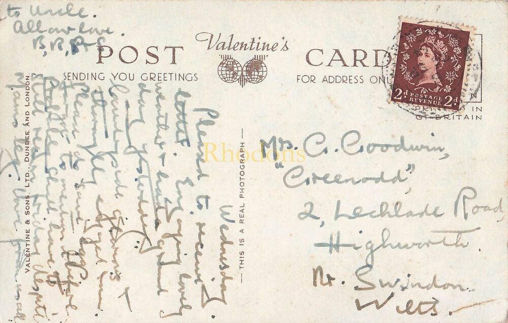 Wales-Cardigan-Circa 1950s Valentines Multiview Real Photo Postcard